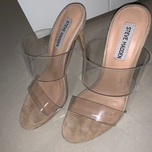 Steve Madden Clear Strap Heels!!!!! New!